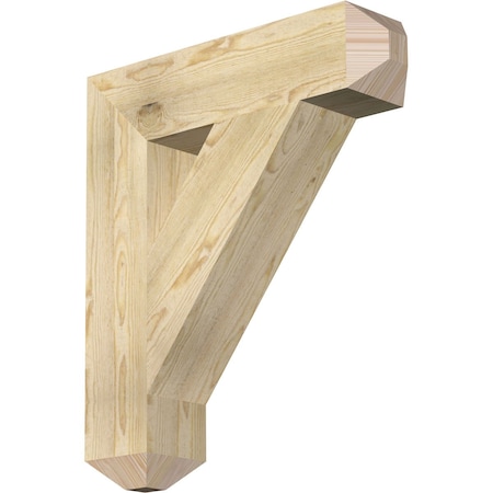 Ekena Millwork Traditional Craftsman Rough Sawn Bracket, Douglas Fir, 6"W x 26"D x 30"H BKT06X26X30TRA04RDF